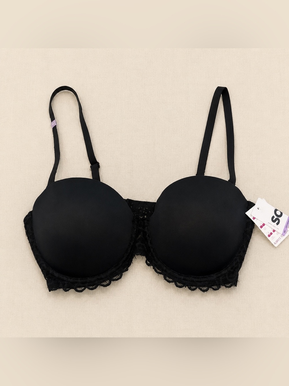 SO Black Lace Push-Up Bra